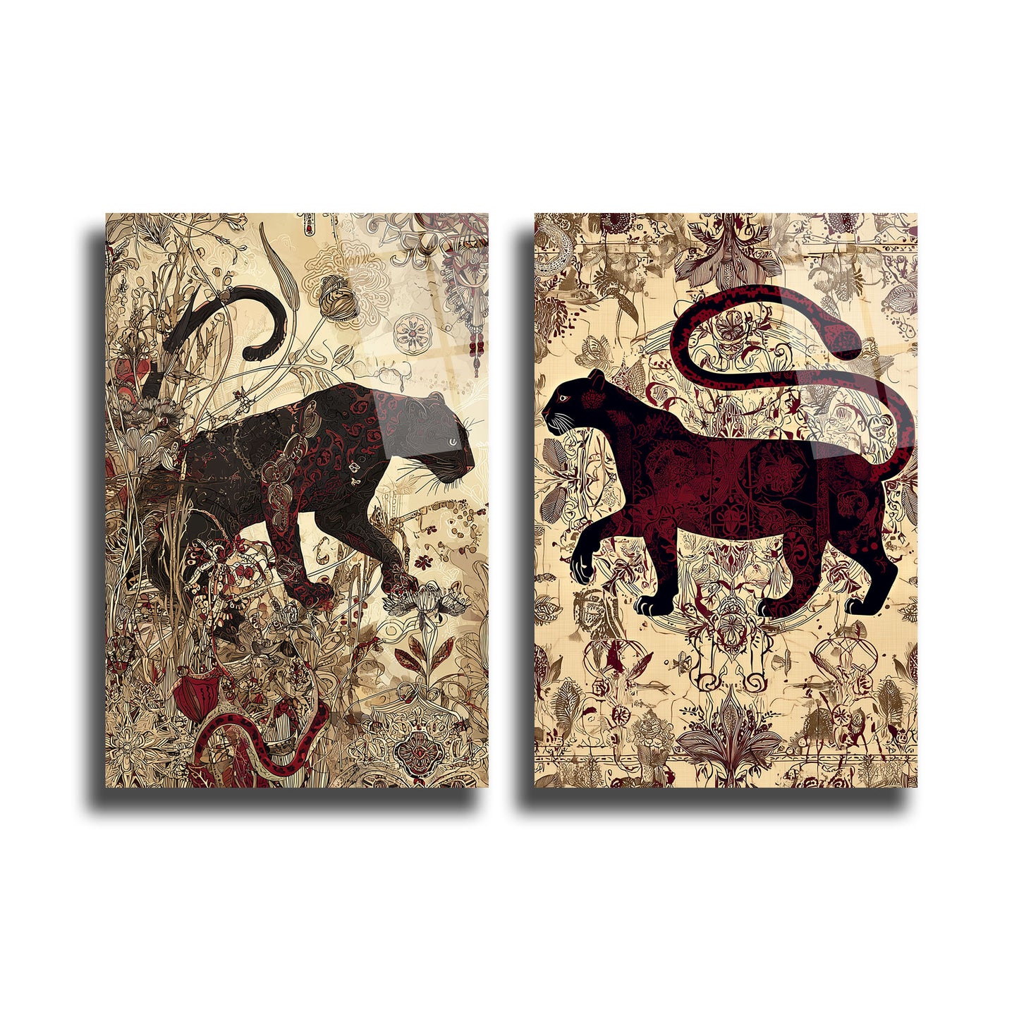 İKİLİ DİKEY CAM TABLO SETİ - TT4034