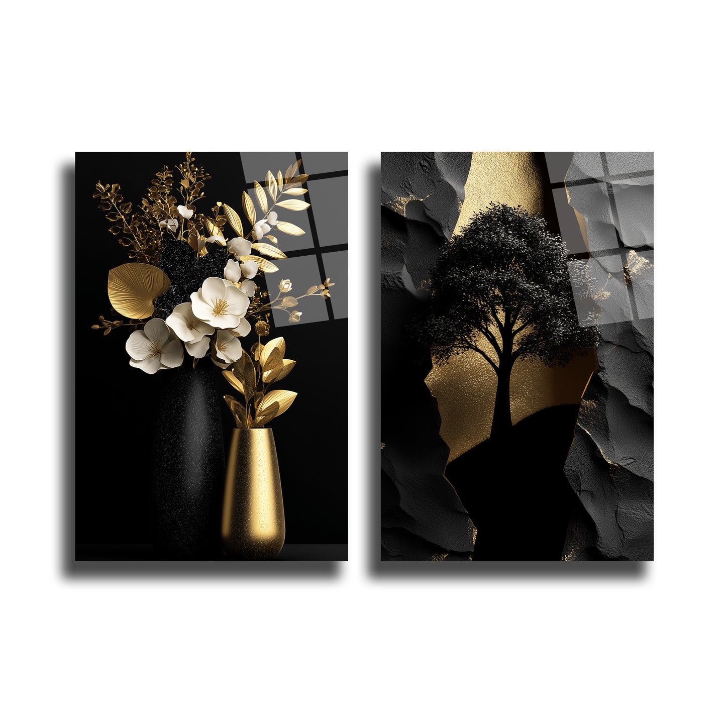 İKİLİ DİKEY CAM TABLO SETİ - TT4025