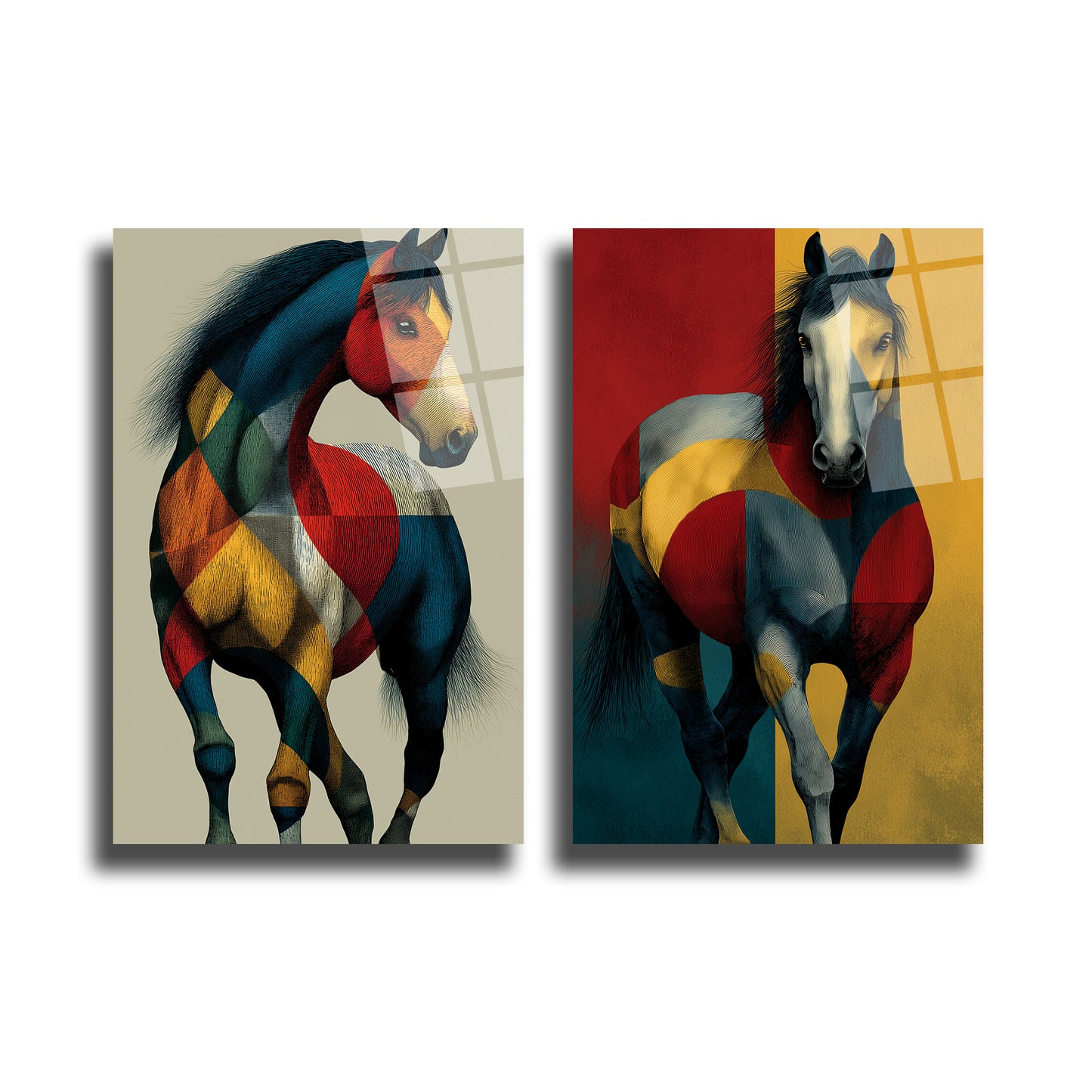 İKİLİ DİKEY CAM TABLO SETİ - TT4009