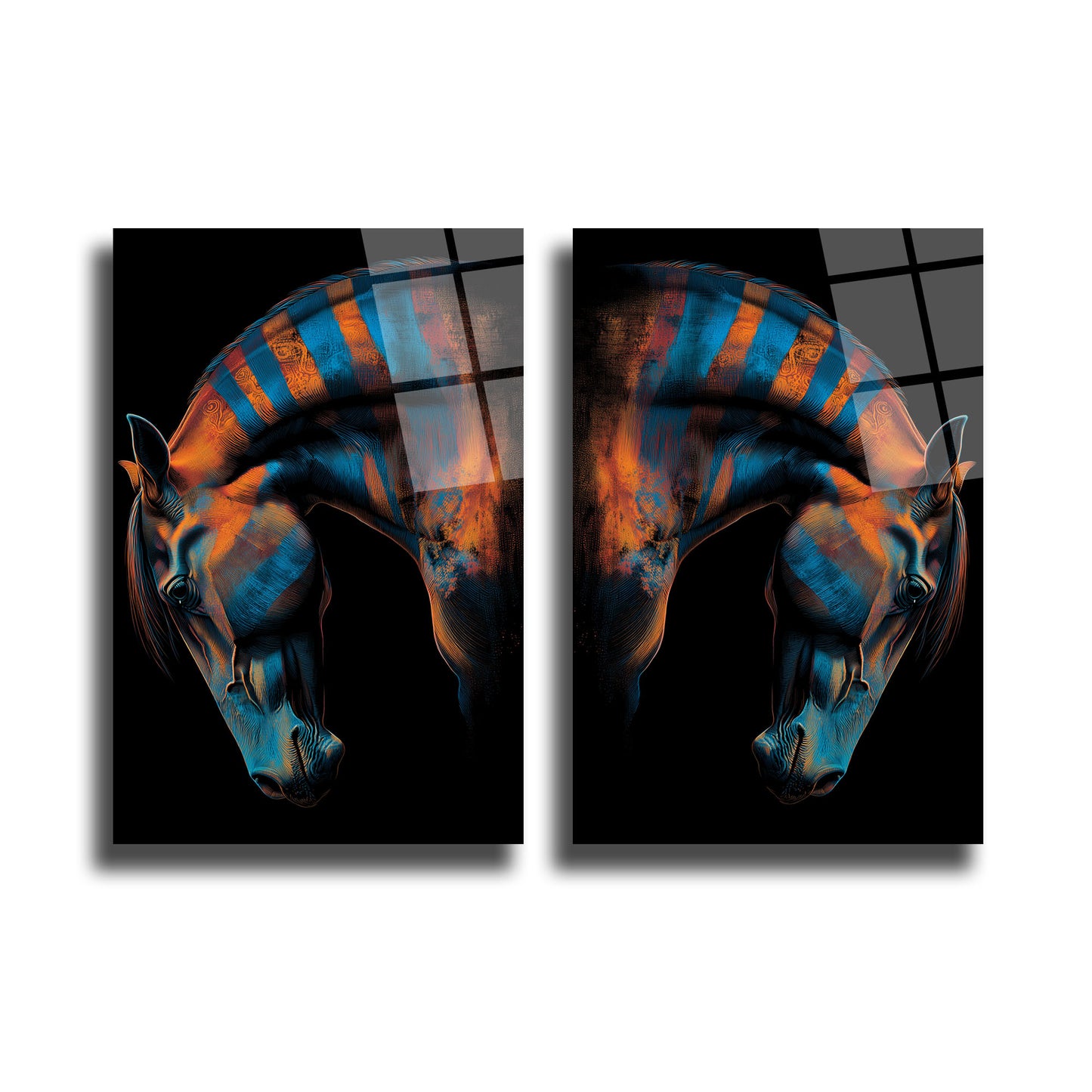 İKİLİ DİKEY CAM TABLO SETİ - TT4016