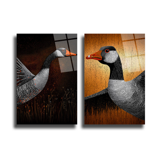 İKİLİ DİKEY CAM TABLO SETİ - TT4036