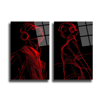 İKİLİ DİKEY CAM TABLO SETİ - TT4020