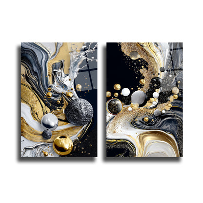 İKİLİ DİKEY CAM TABLO SETİ - TT4035