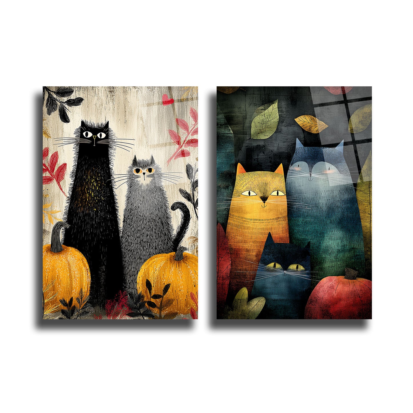 İKİLİ DİKEY CAM TABLO SETİ - TT4012