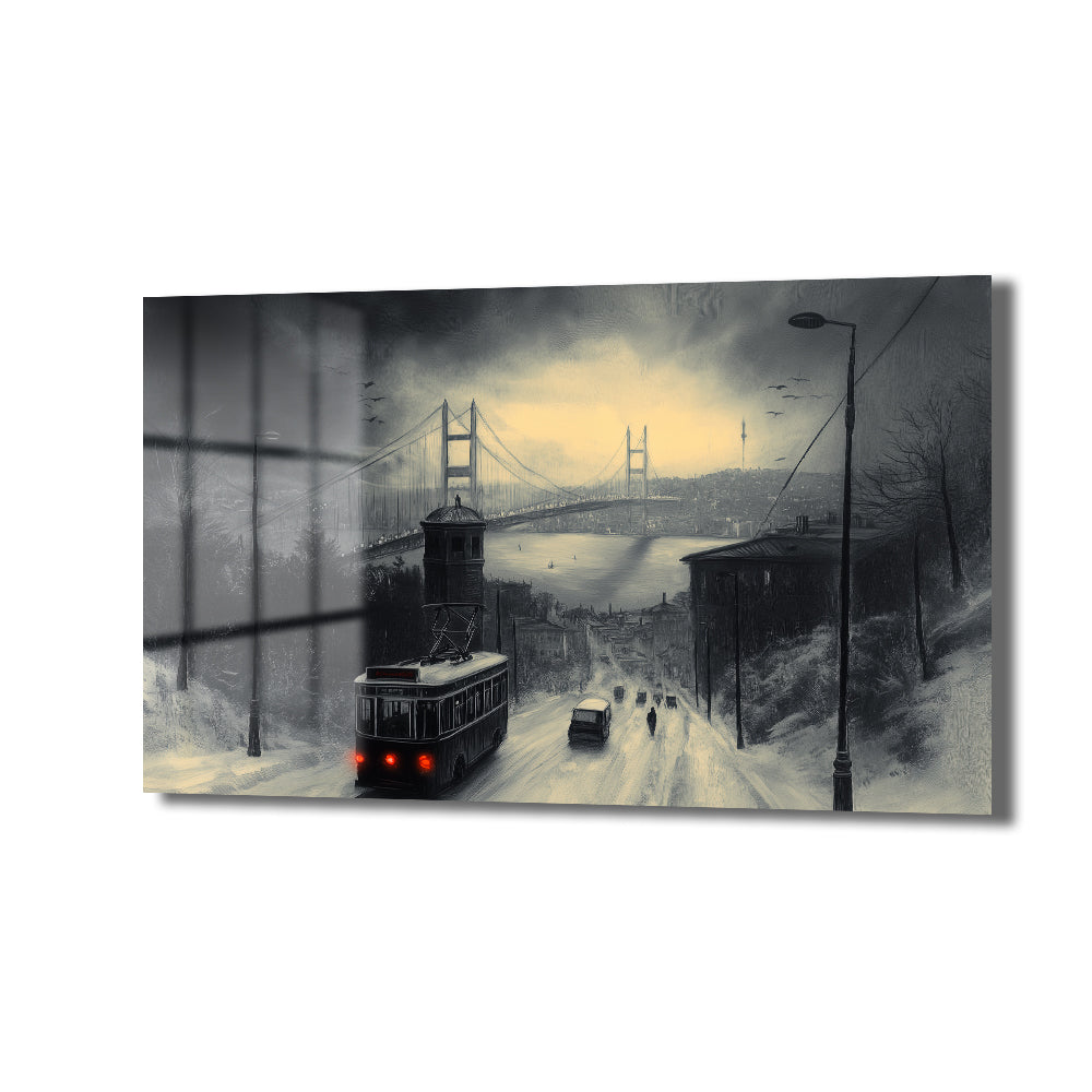 DEKORATİF YATAY CAM TABLO - TT1973