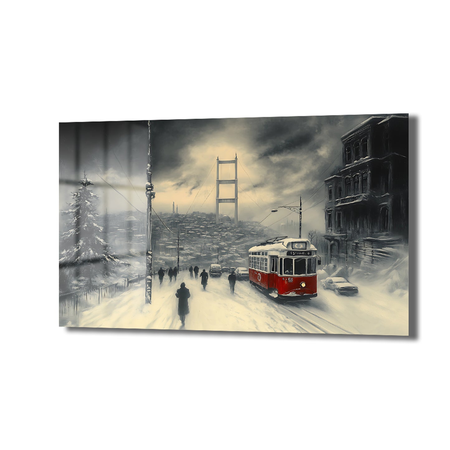 DEKORATİF YATAY CAM TABLO - TT3039